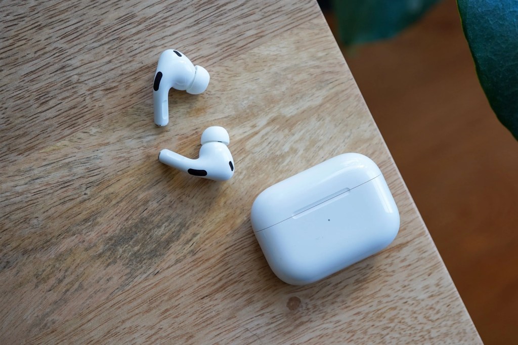 earbuds on a desk