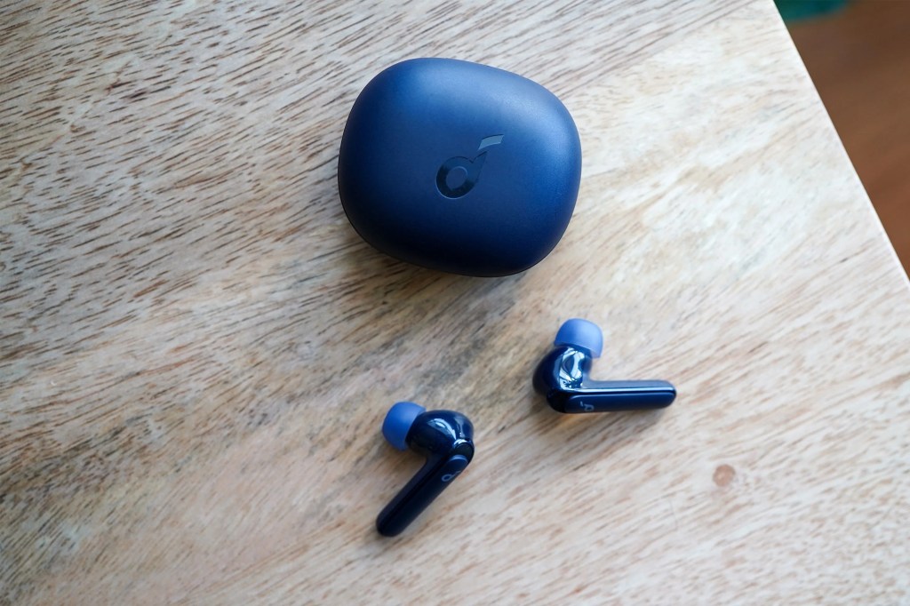 earbuds on a desk