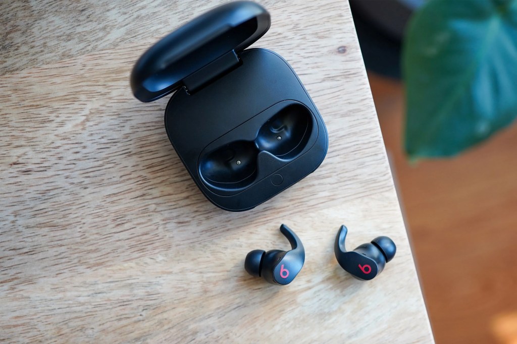 earbuds on a desk