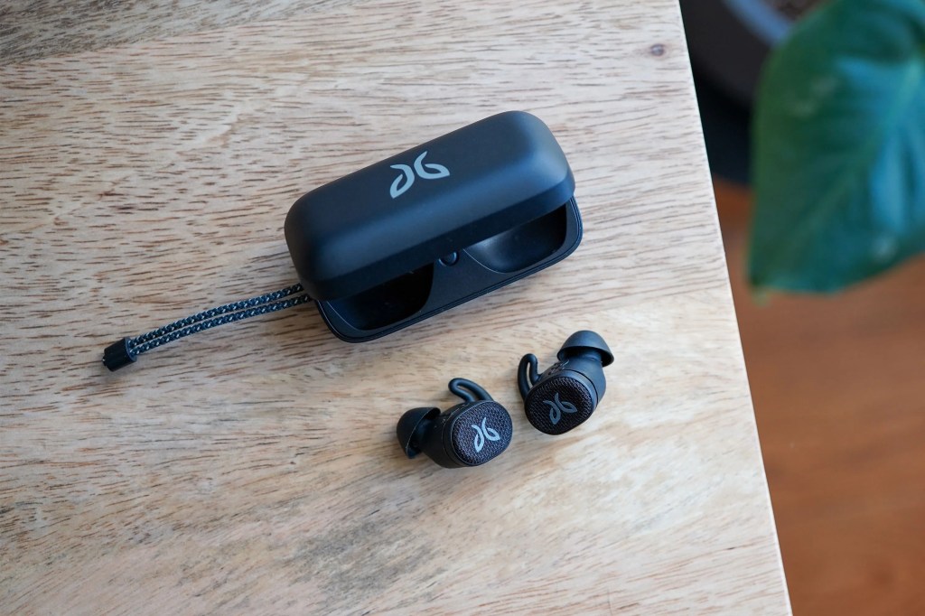 earbuds on a desk