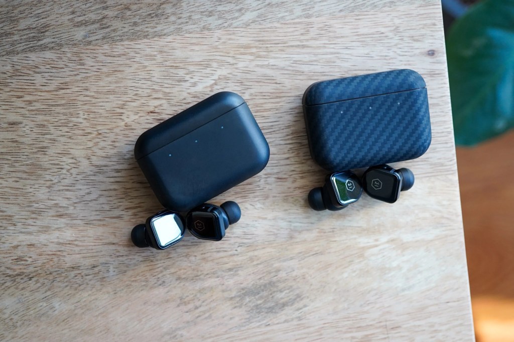 earbuds on a desk