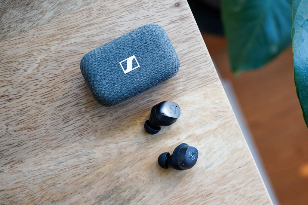 earbuds on a desk