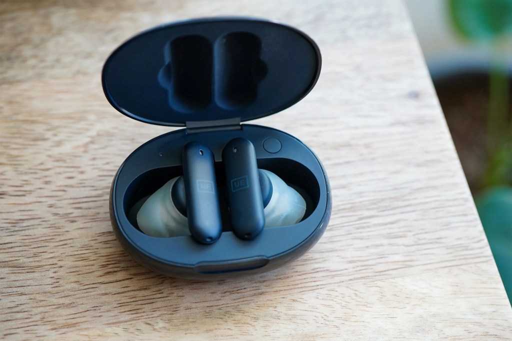 earbuds on a desk