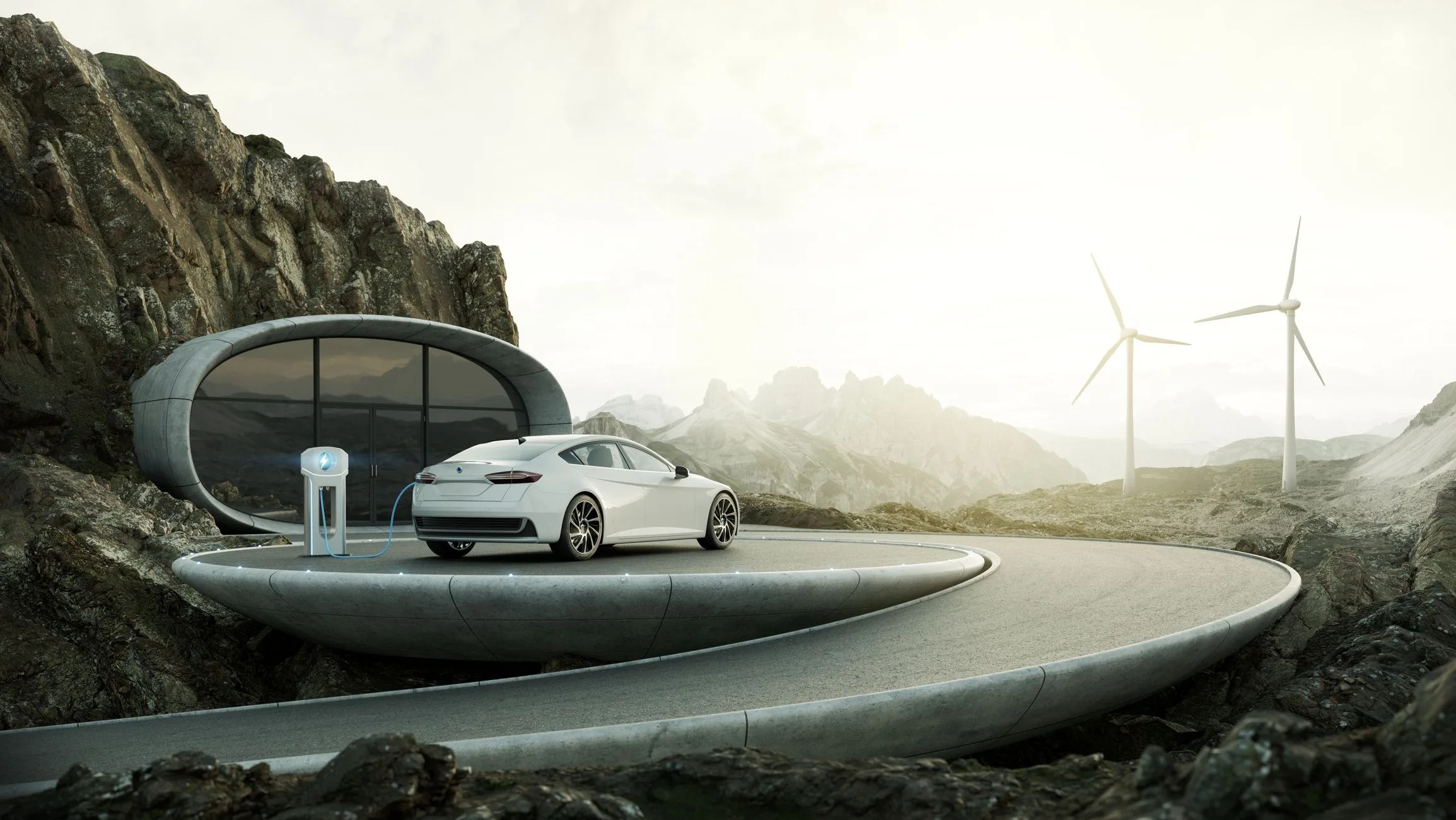 electric car charging with wind turbines