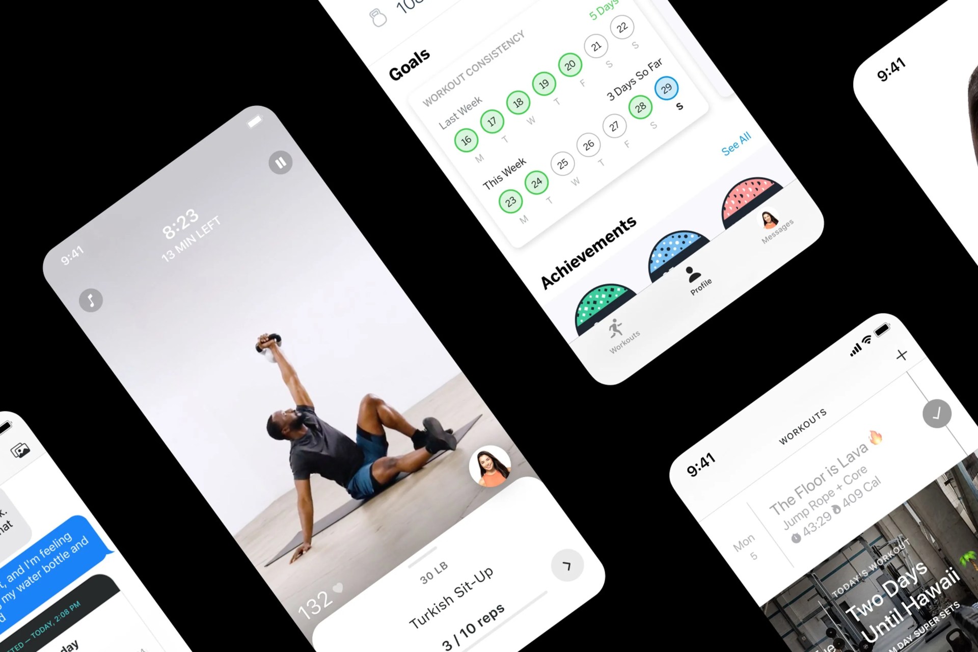 future fitness app mobile interface