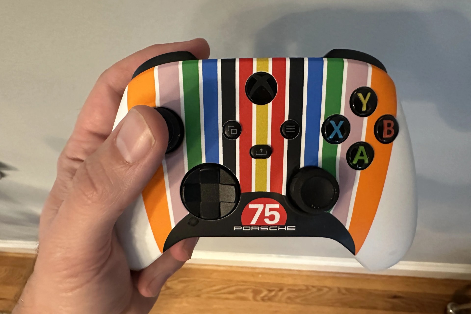 hand holding porsche xbox controller