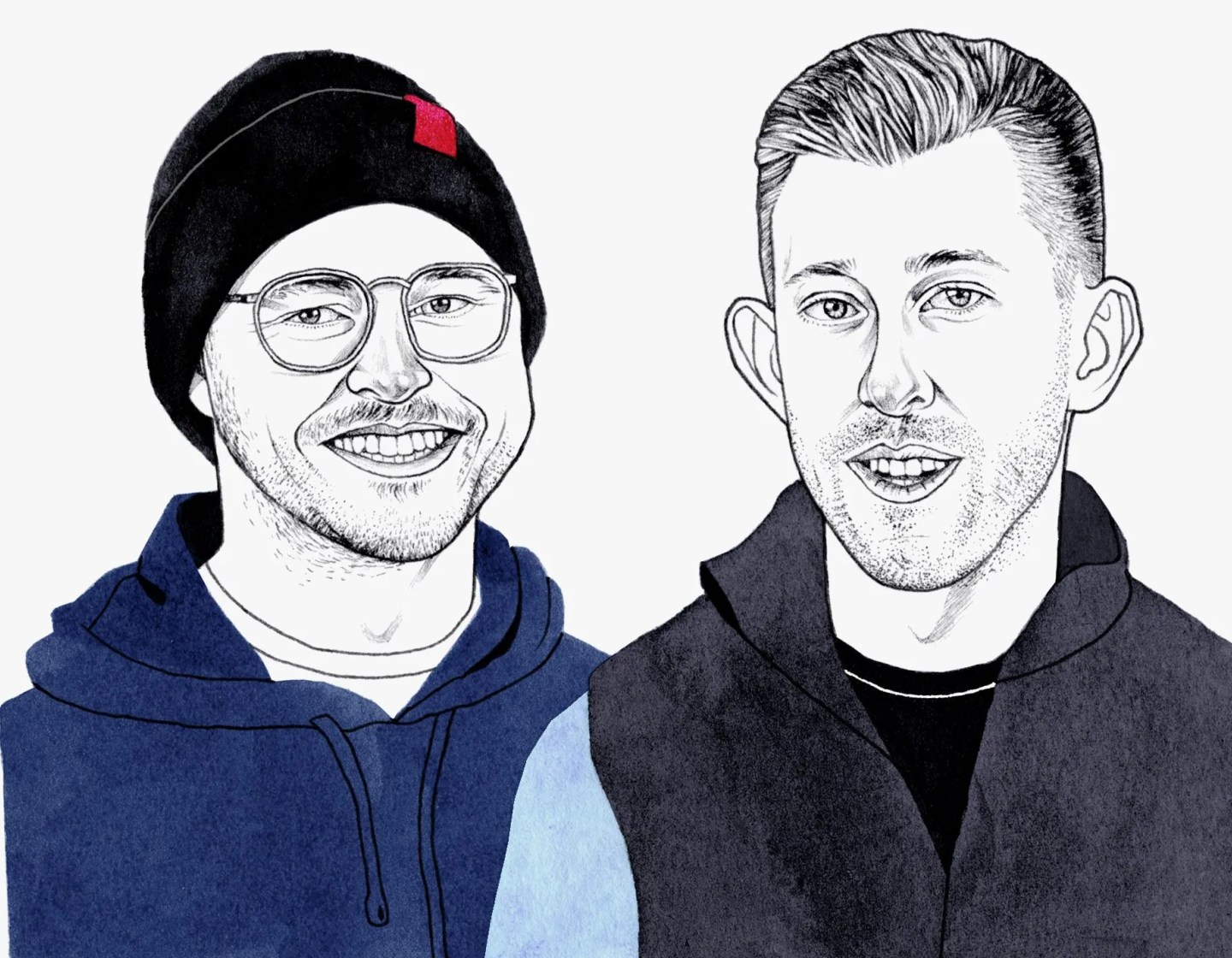illustration of vortic watch co founders