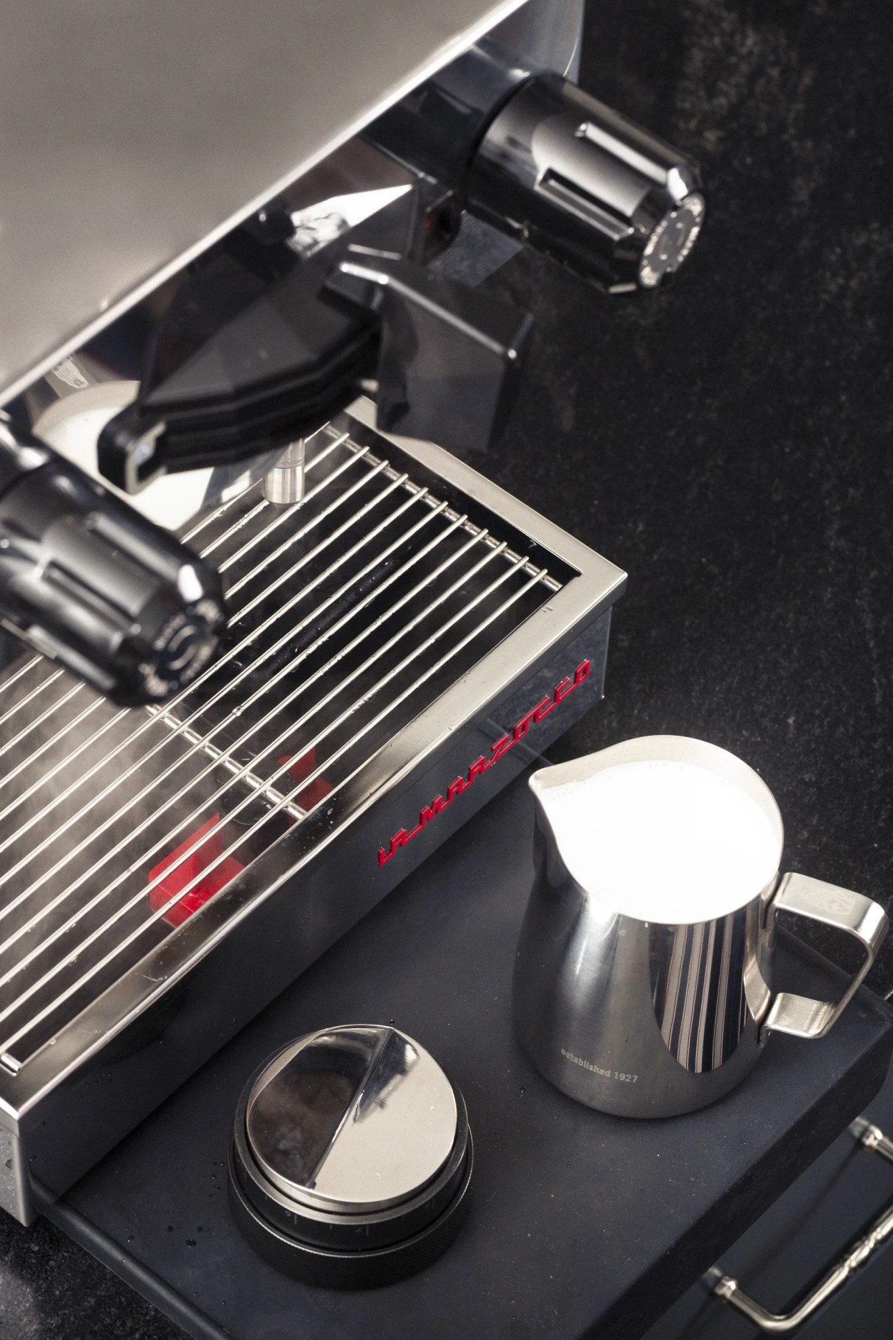 an espresso machine on a table