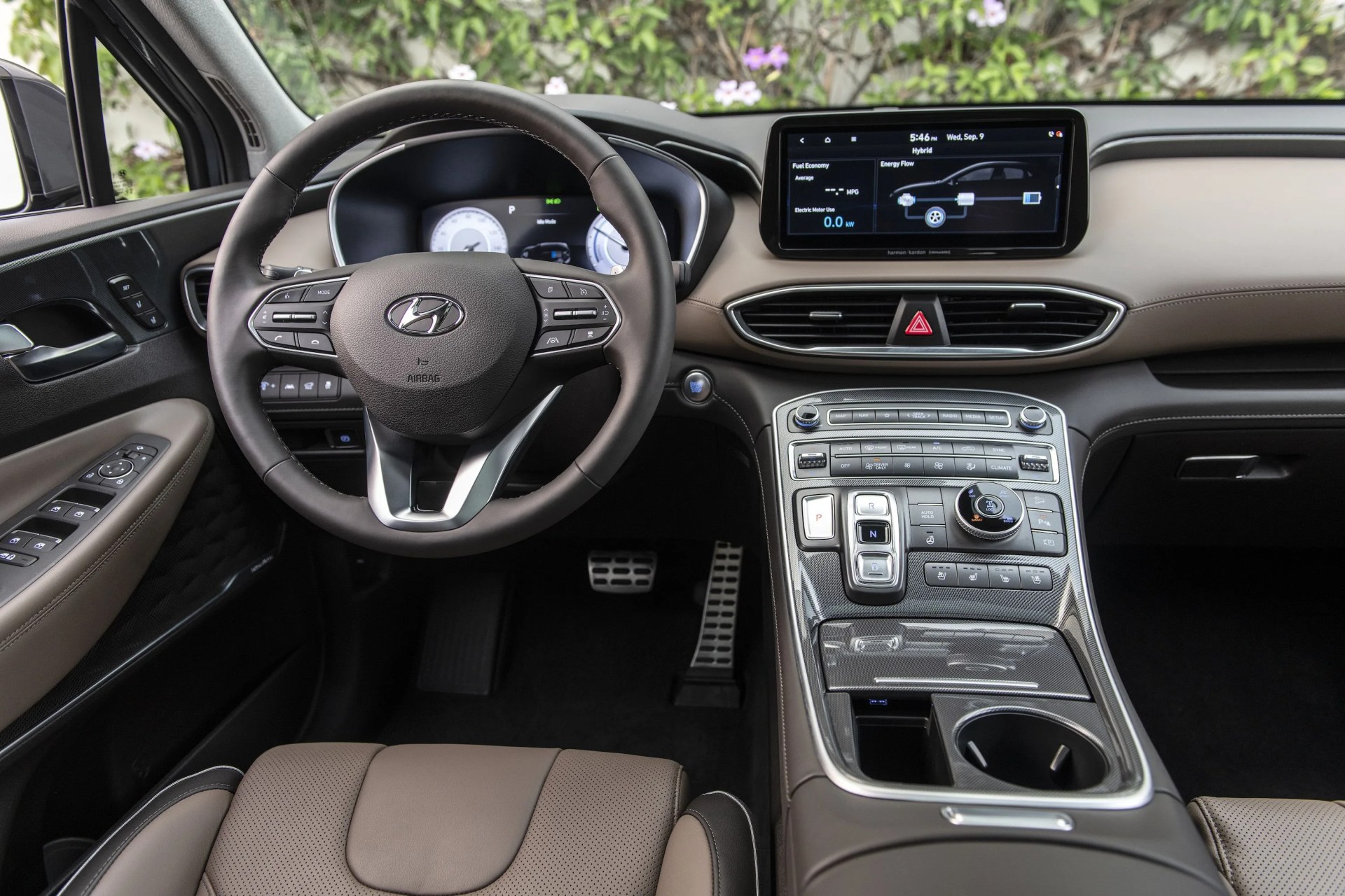 hyundai santa fe hybrid interior