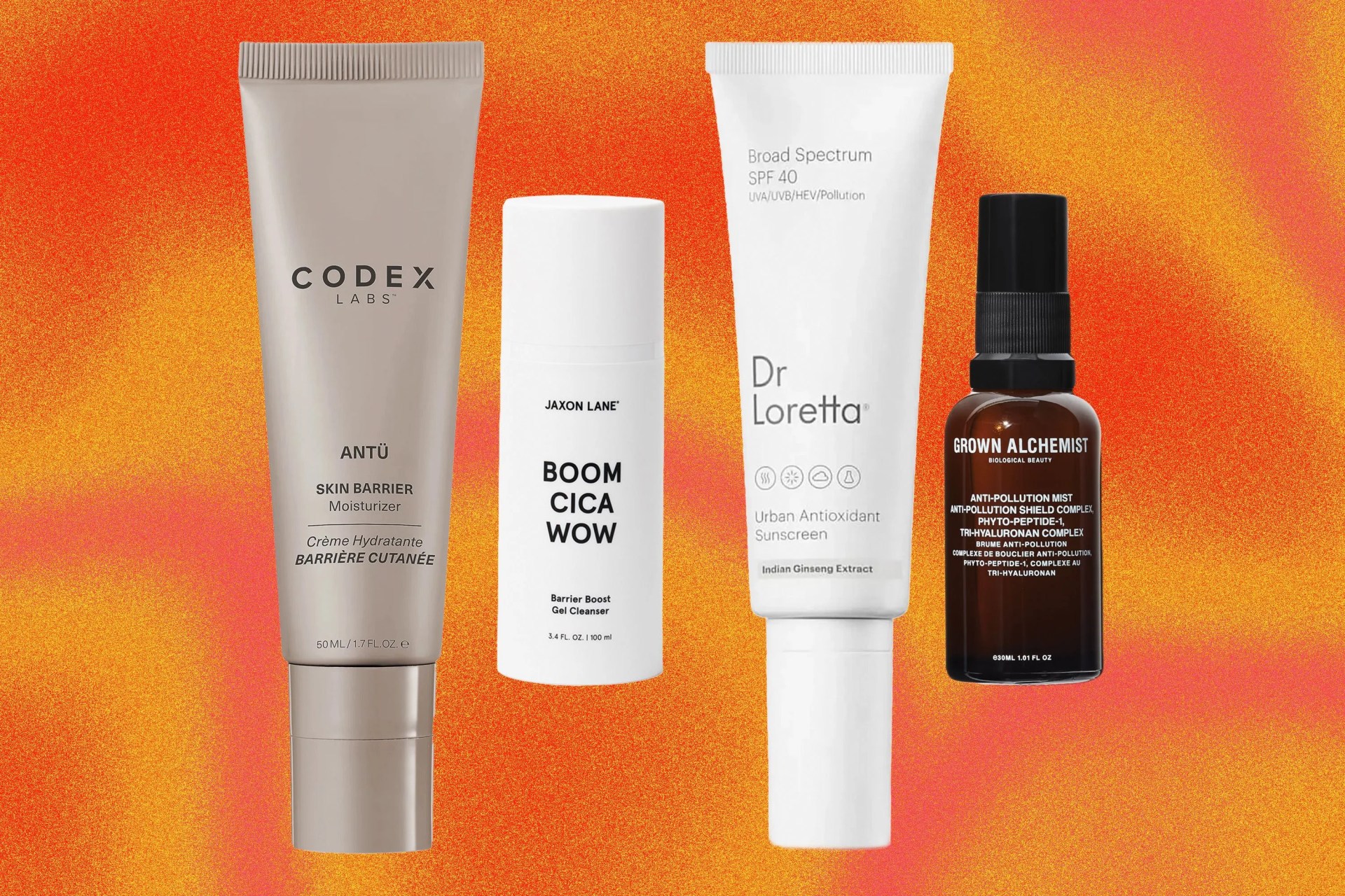 four sckincare product bottles