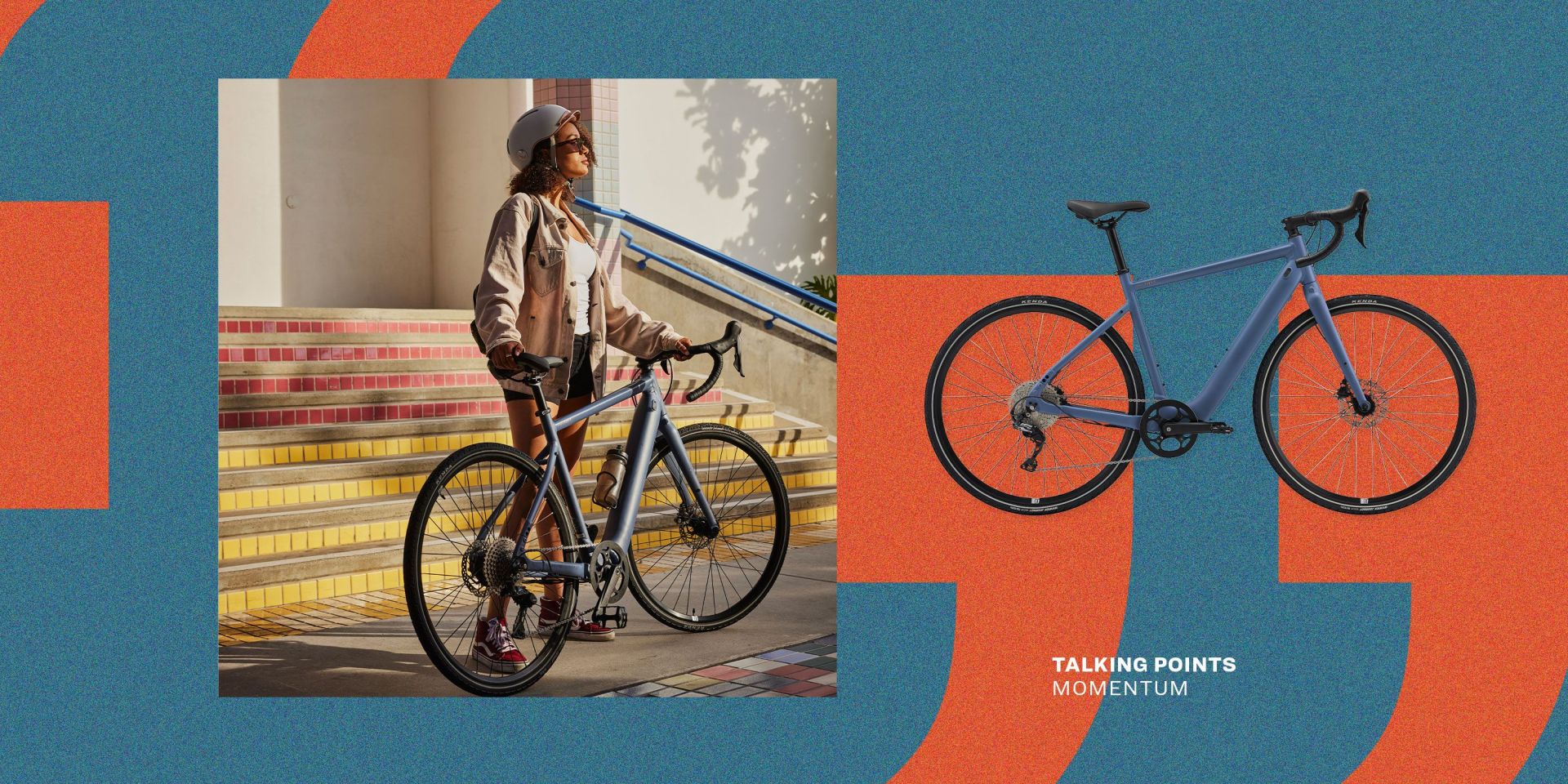 woman with momentum voya bike