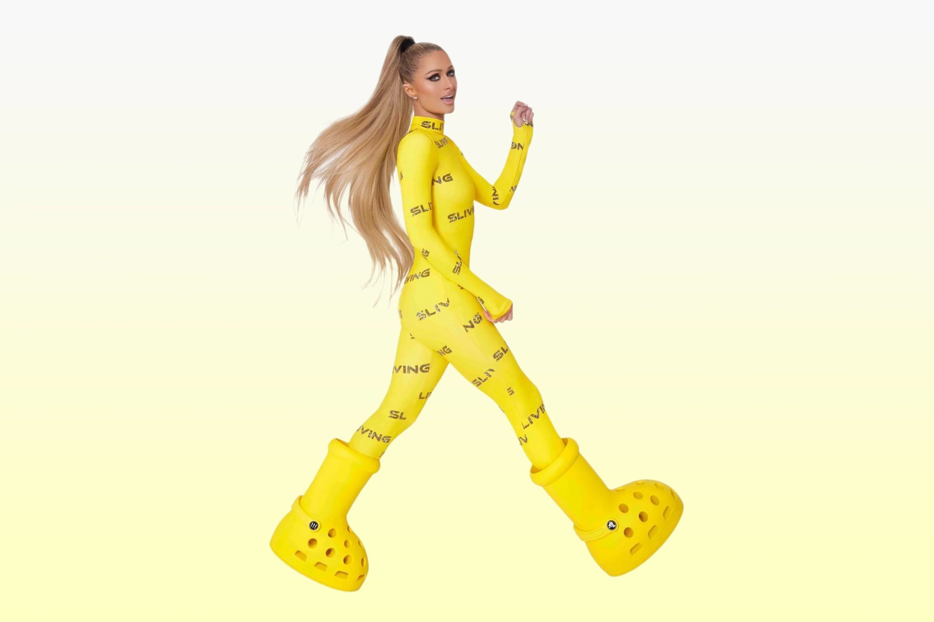 mschf x crocs big yellow boots