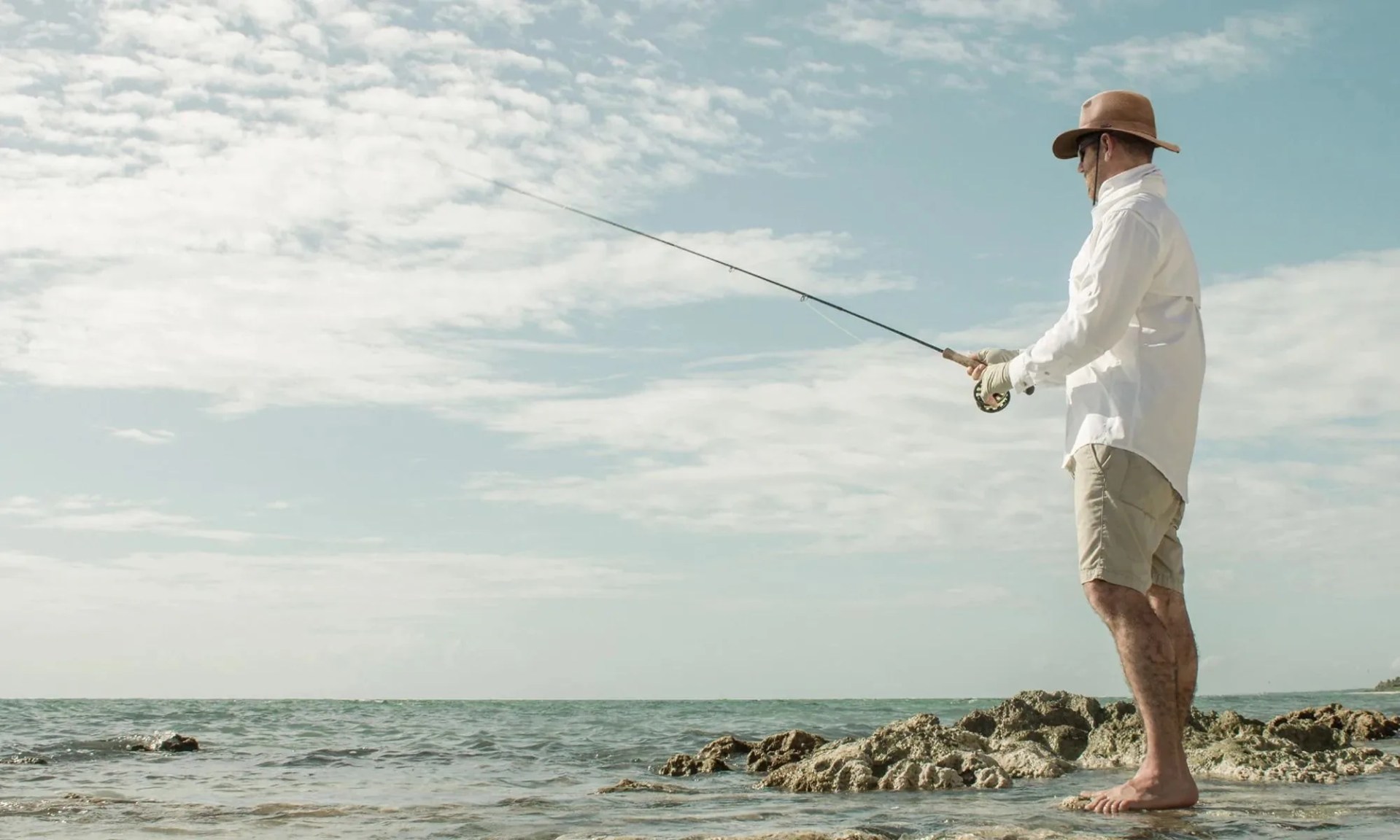 man fishing