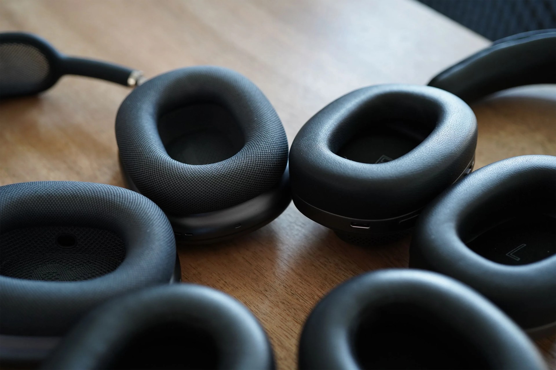 expensive noise-canceling headphones group photo