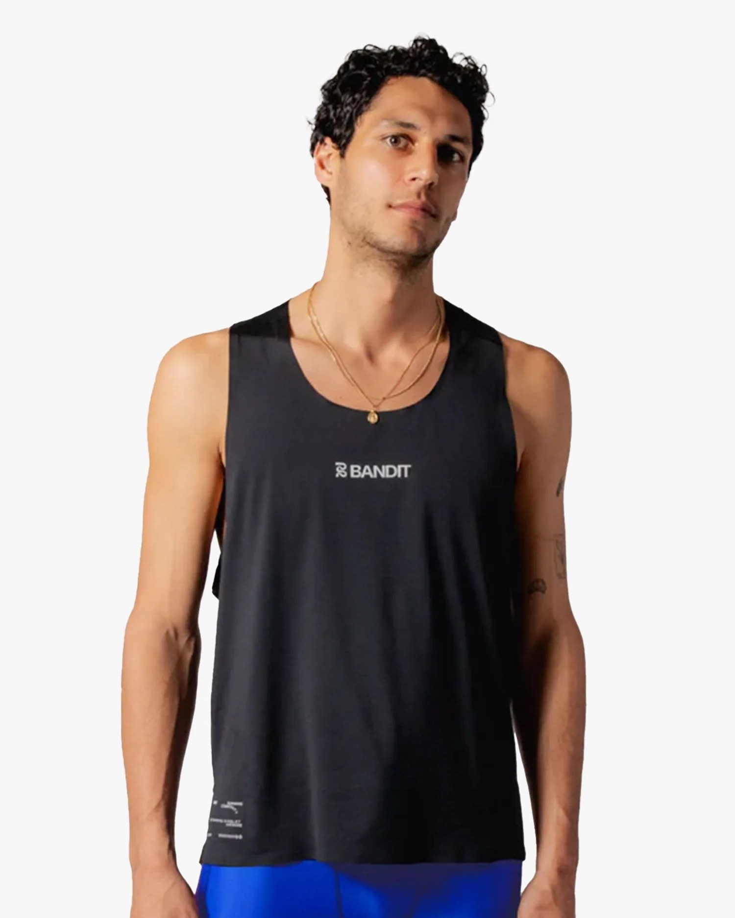 man wearing bandit running airware™ performance singlet tank
