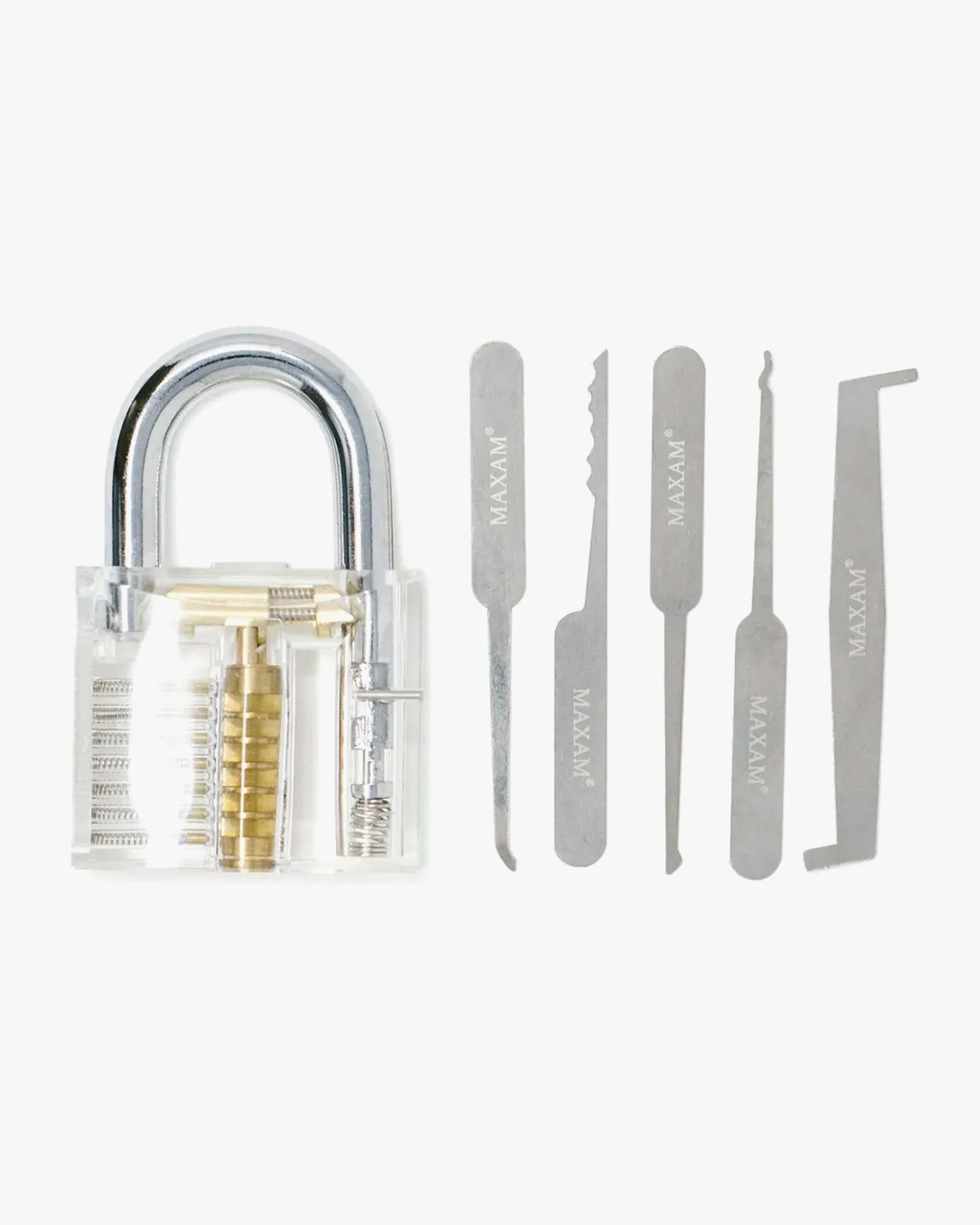 dartboard media lock pick training kit in silver