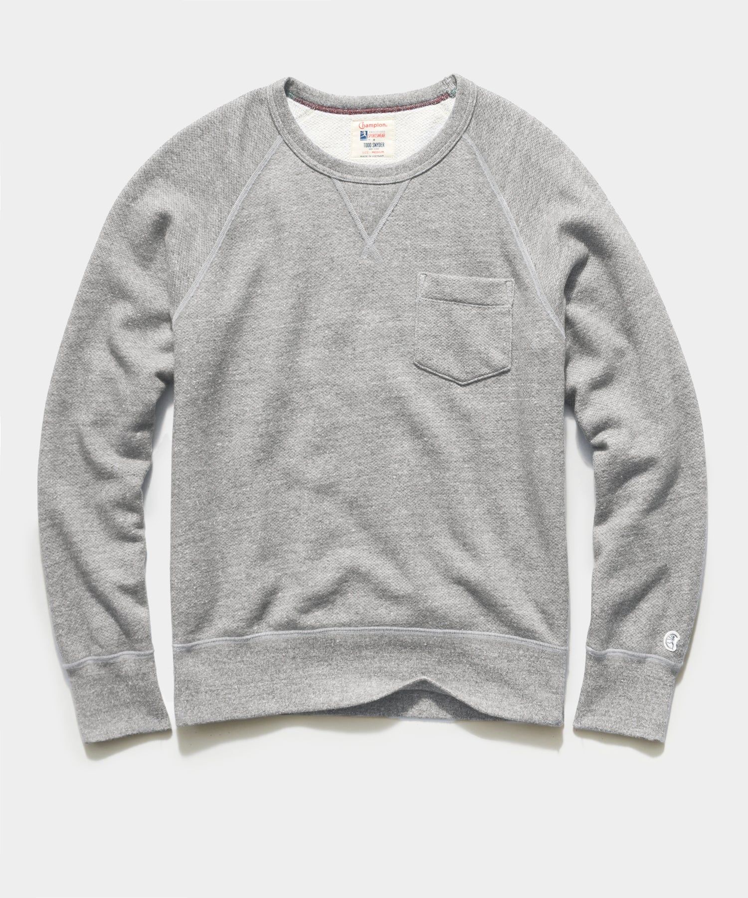 Midweight Pocket Sweatshirt in Antique Grey Mix
