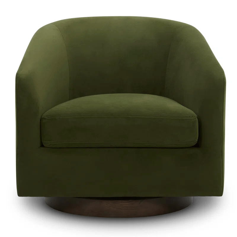 bennett upholstered swivel barrel chair