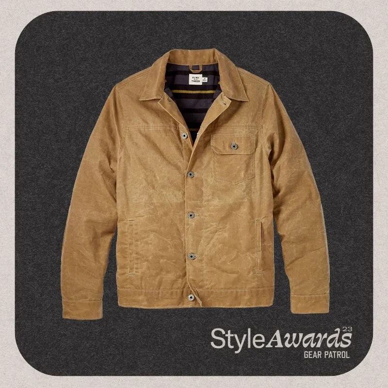 Flint and Tinder Flannel-lined Waxed Trucker Jacket