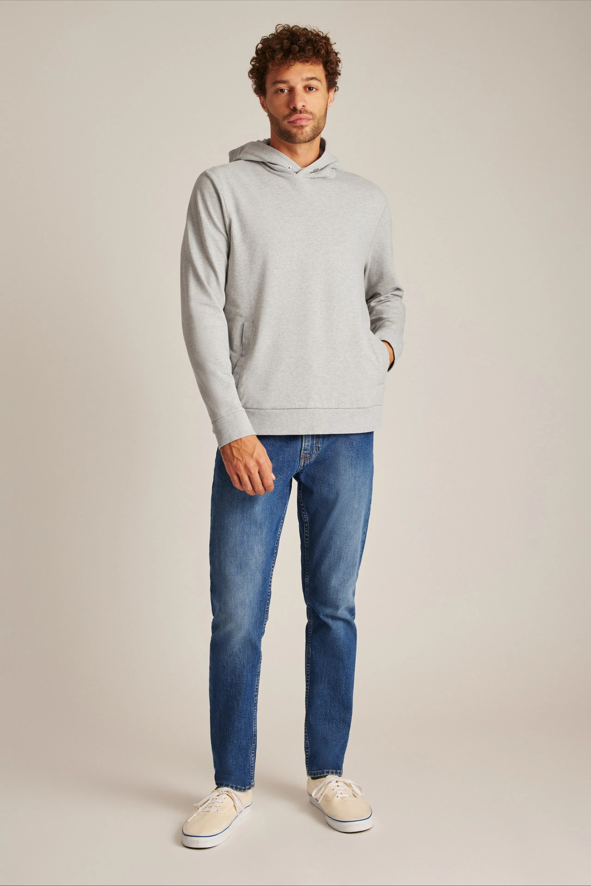 Stretch French Terry Snap Hoodie
