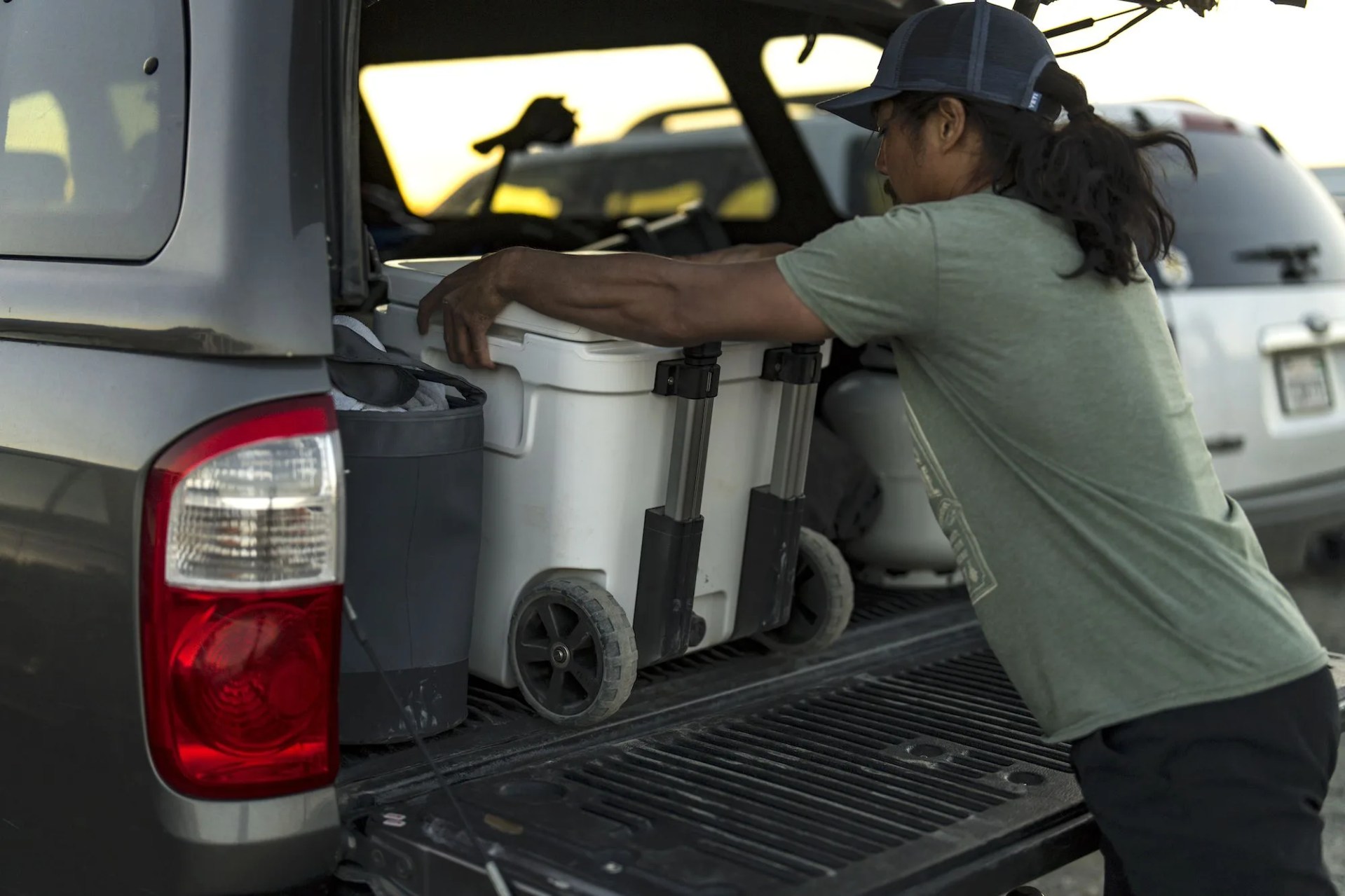 yeti roadie cooler shoot at hot tubs   mammoth lakes, california