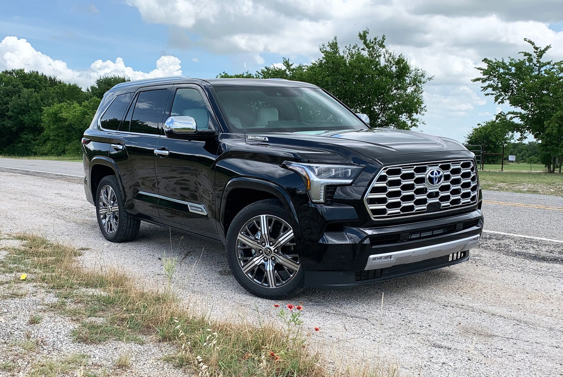 black 2023 toyota sequoia capstone
