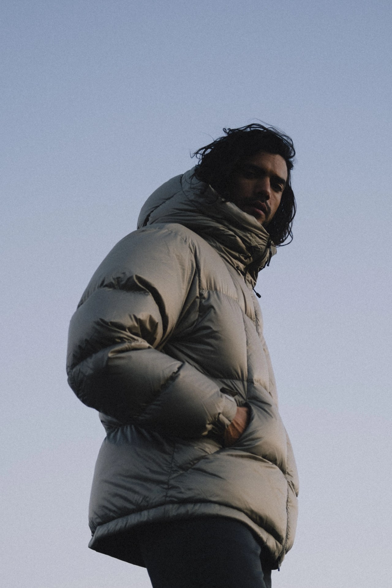 angel rodriguez wearing a goldwin parka