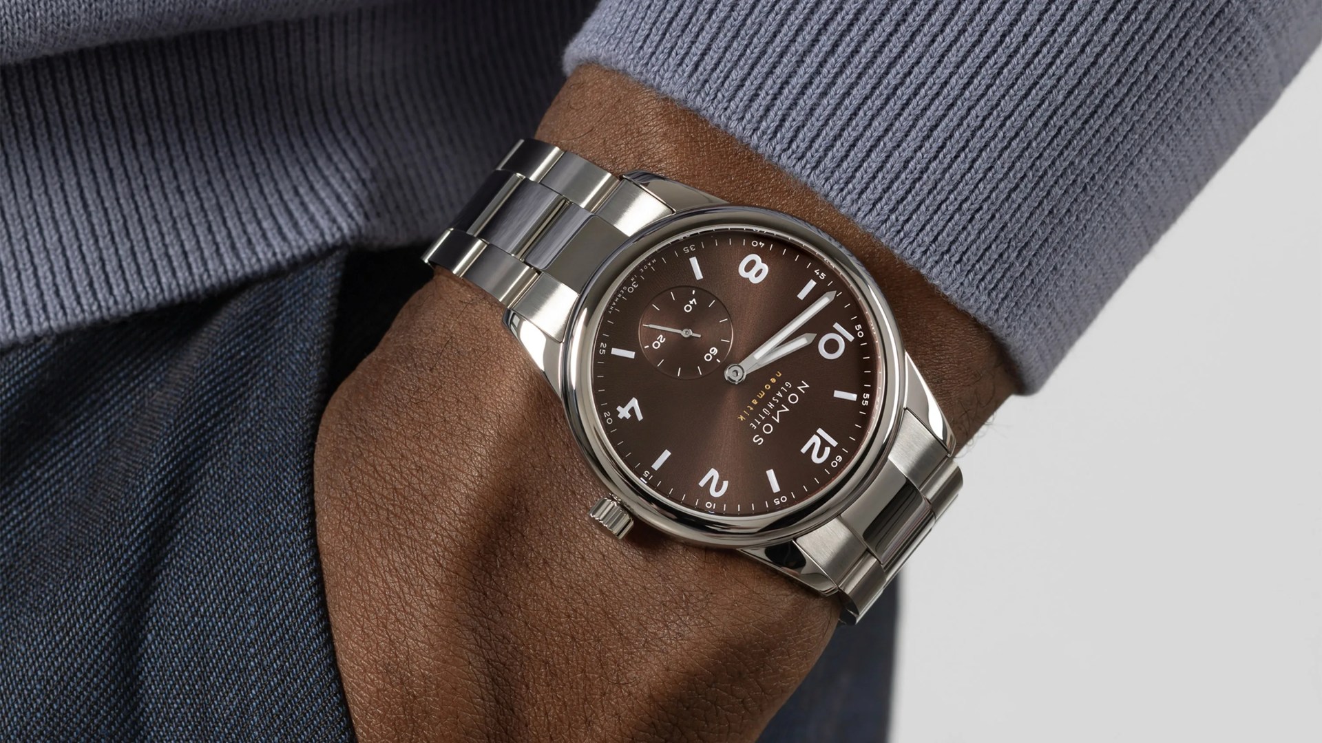 Nomos Glashütte Club Watch worn on wrist