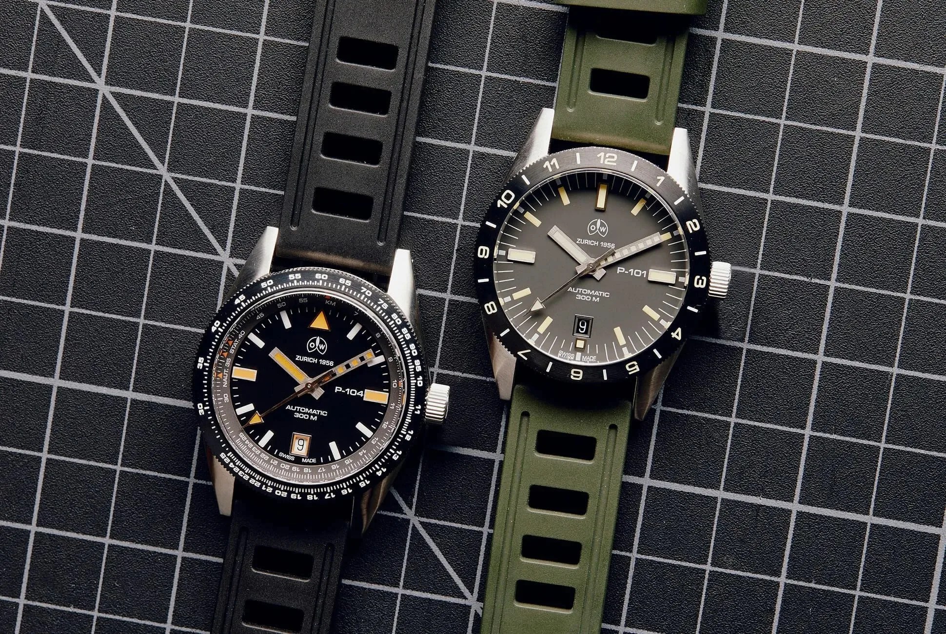 ollech wajs watches on rubber straps