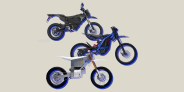 collage of three electric dirt bikes