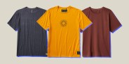 collage of 3 running shirts