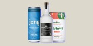 collage of three weed drinks