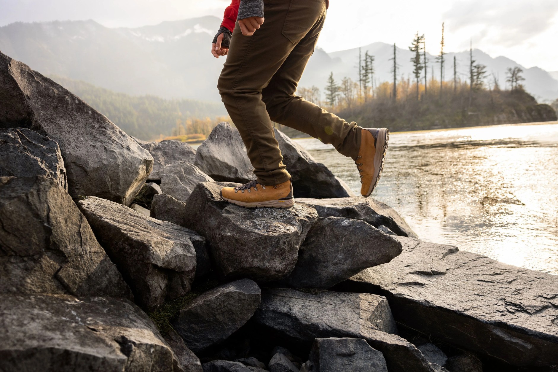 man wearing danner boot