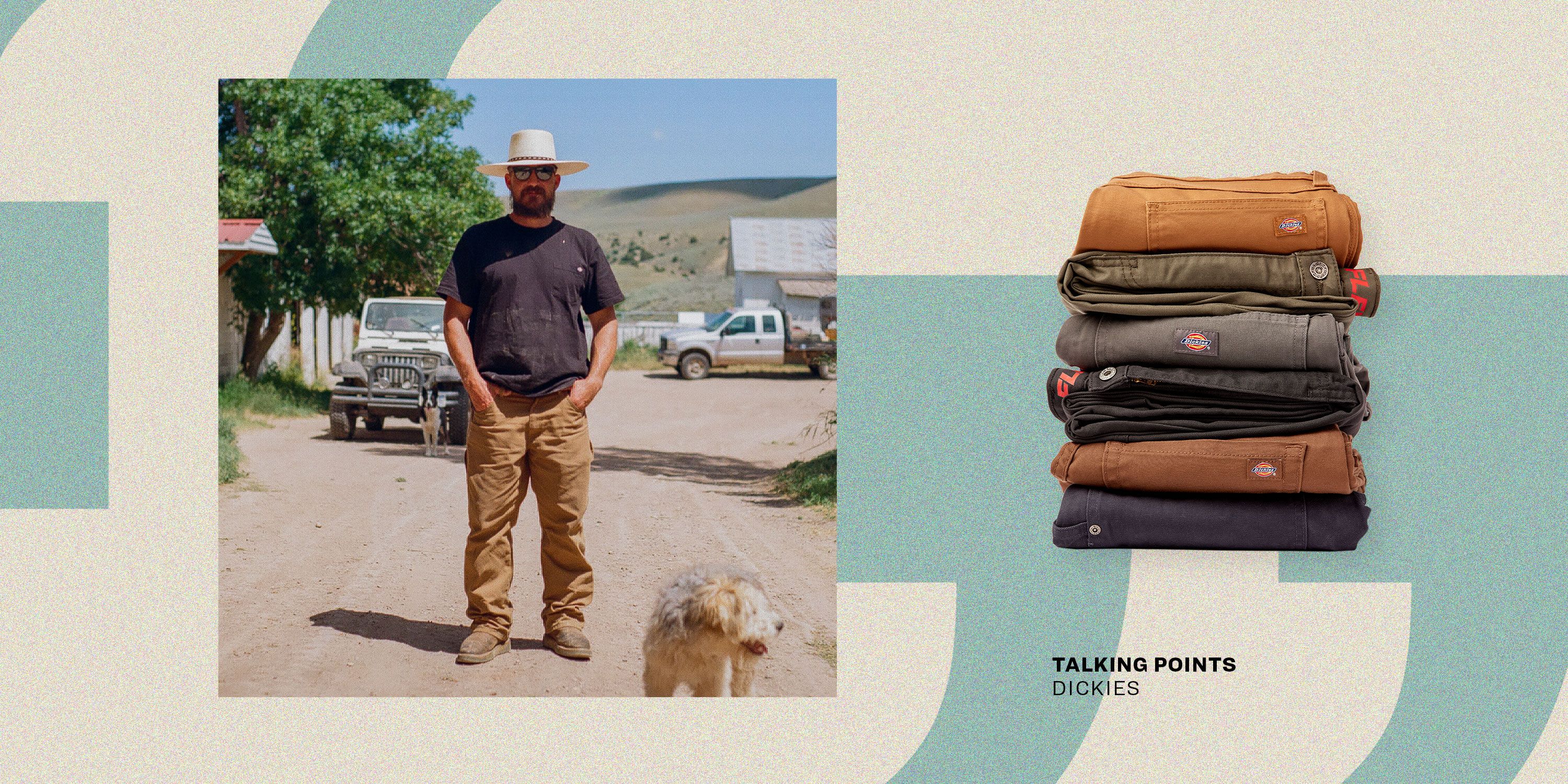 man standing wearing dickies carpenter pants