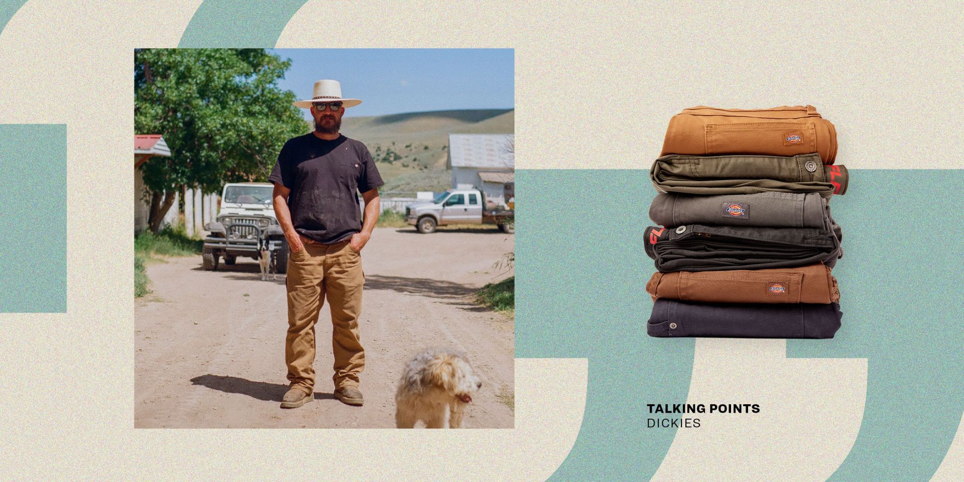 man standing wearing dickies carpenter pants