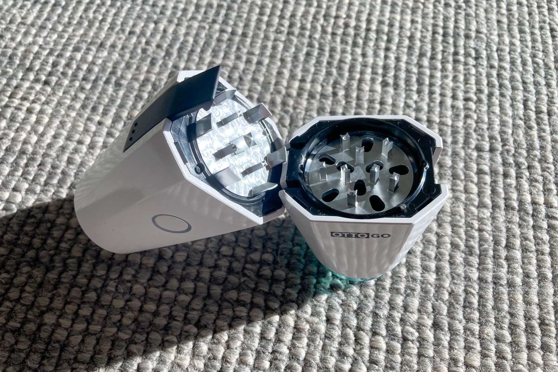 an electric weed grinder open