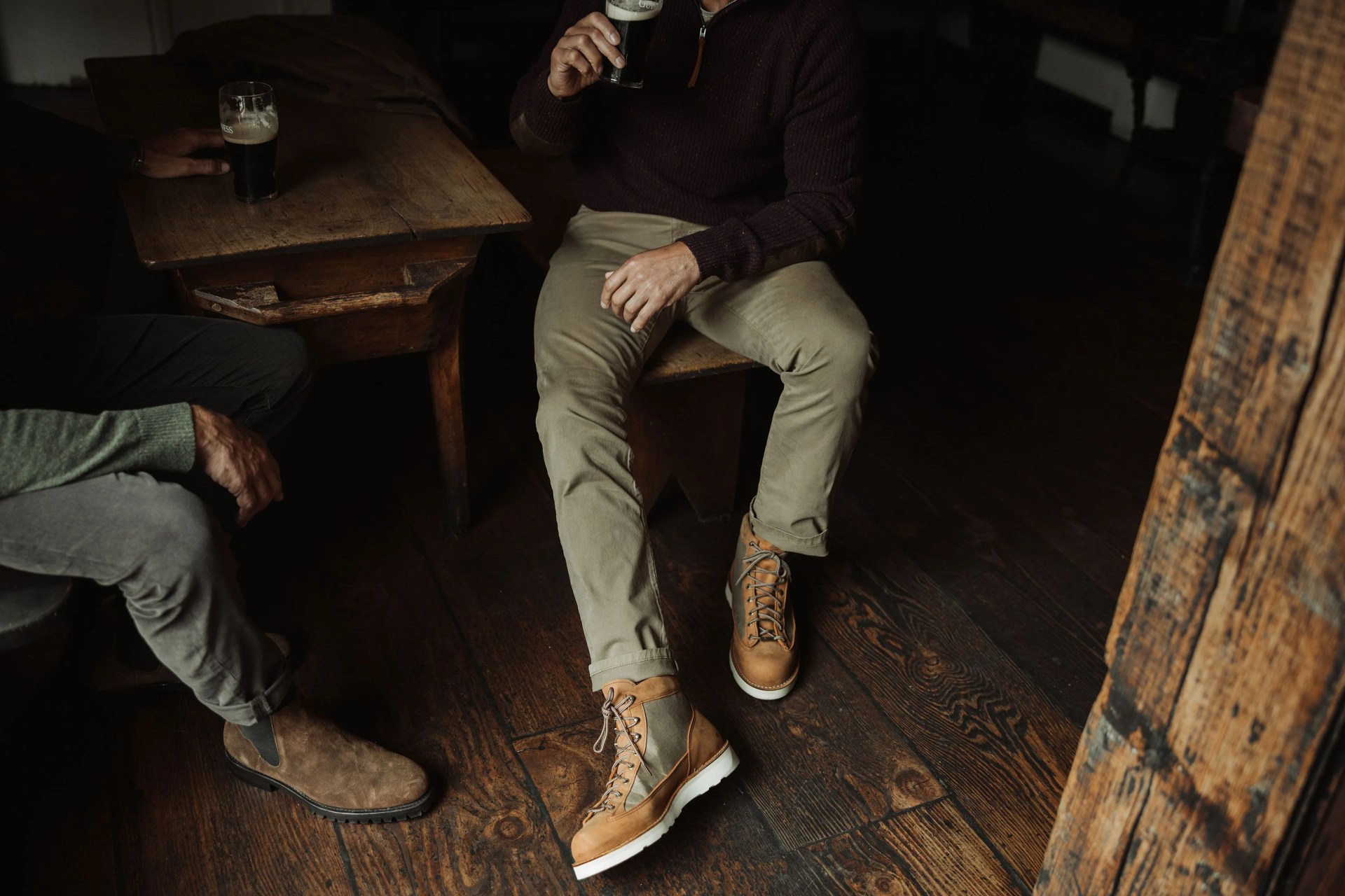 huckberry men wearing 365 carpenter pant