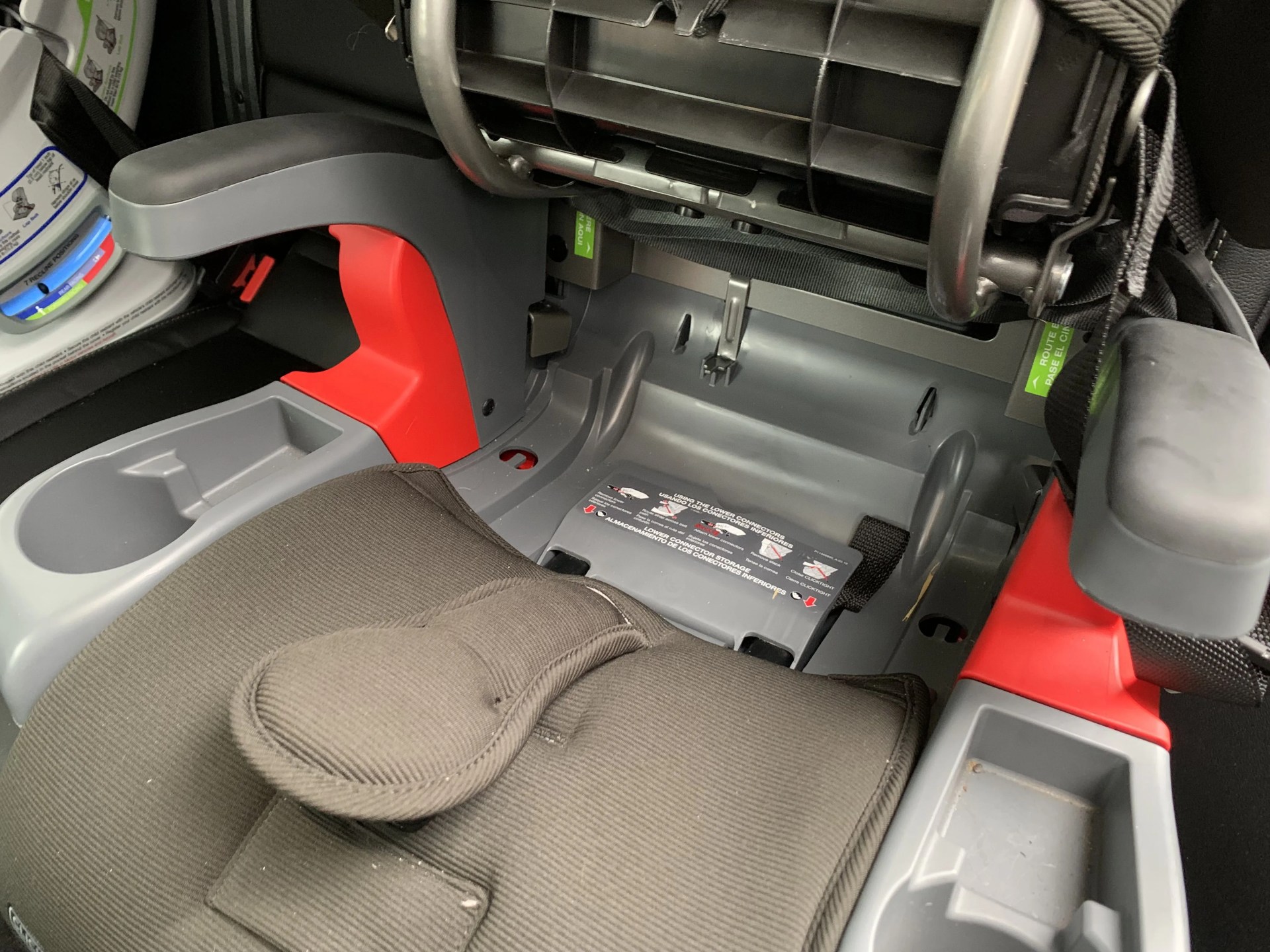 britax car seat with clicktight panel folded up