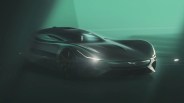 jaguar vision gran turismo coupe as seen from the front three quarter exterior angle