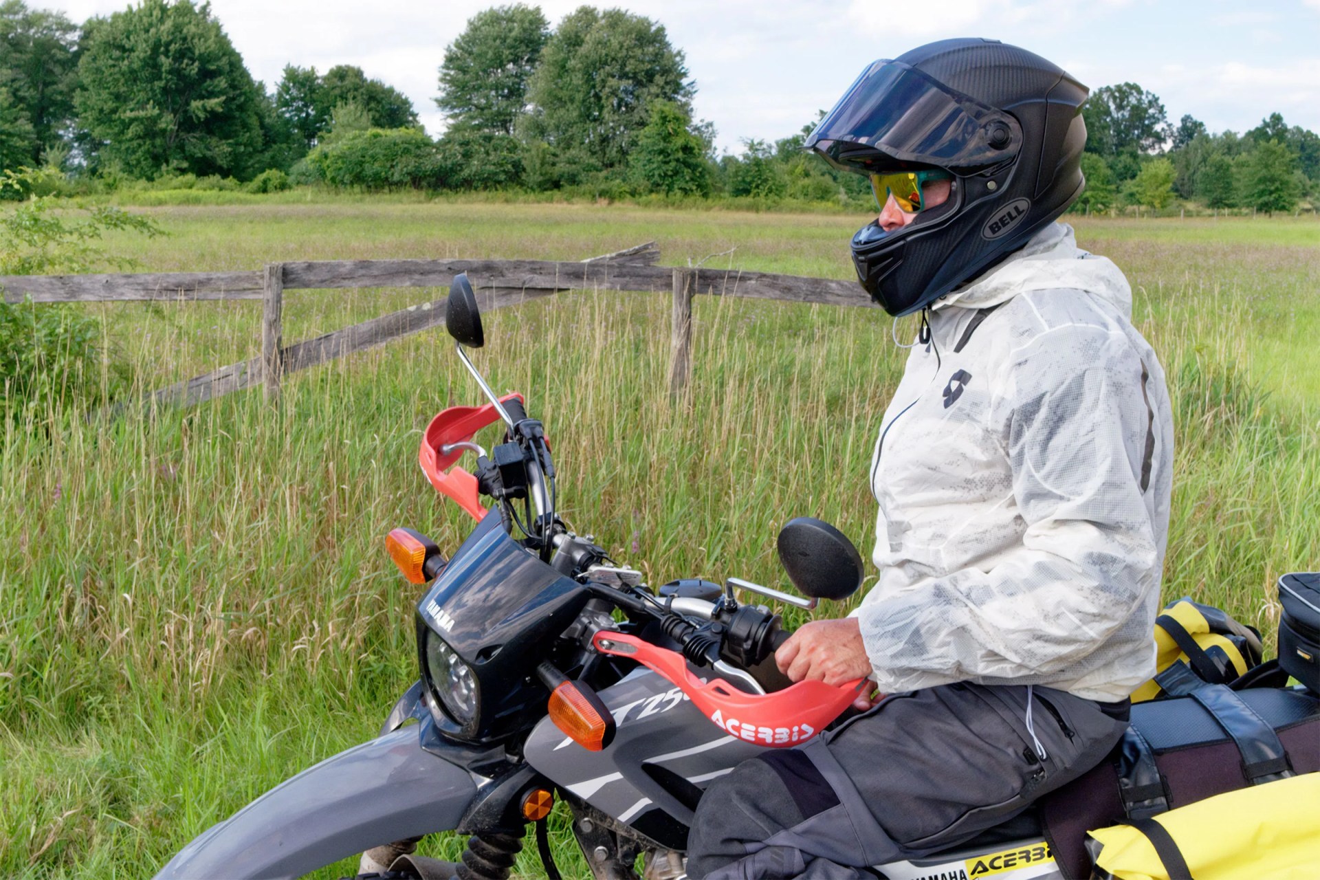 a man on a motorcycle