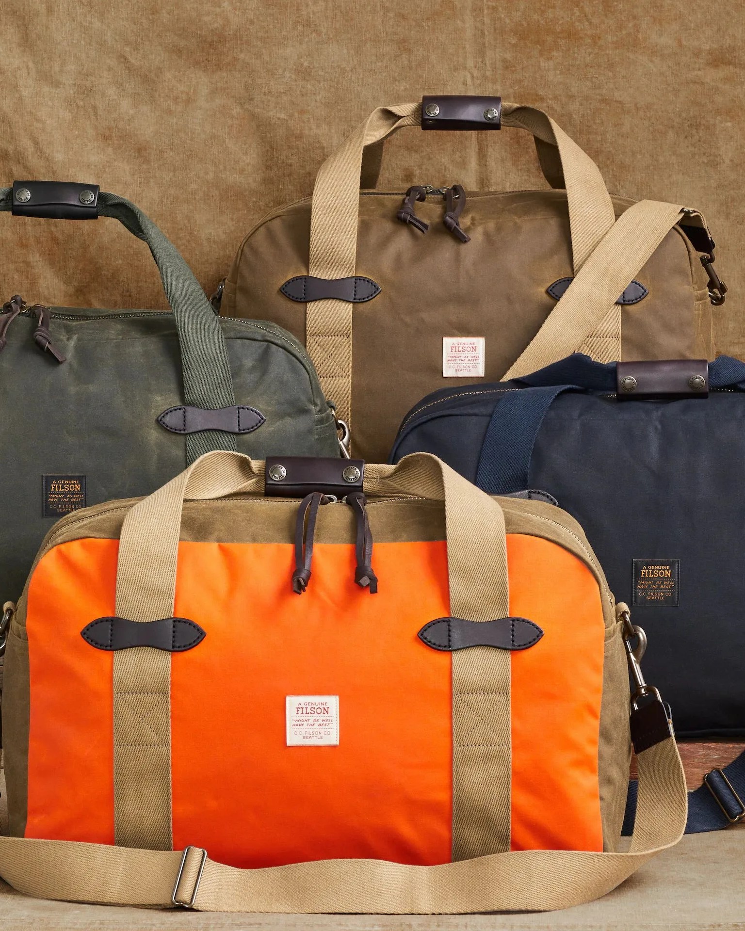 filson tin cloth bags