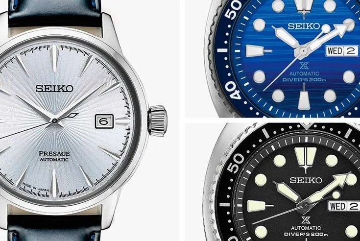 three seiko watches