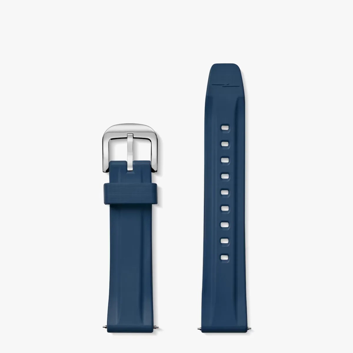 shinola blue rubber watch strap