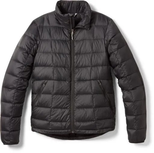 a black down jacket