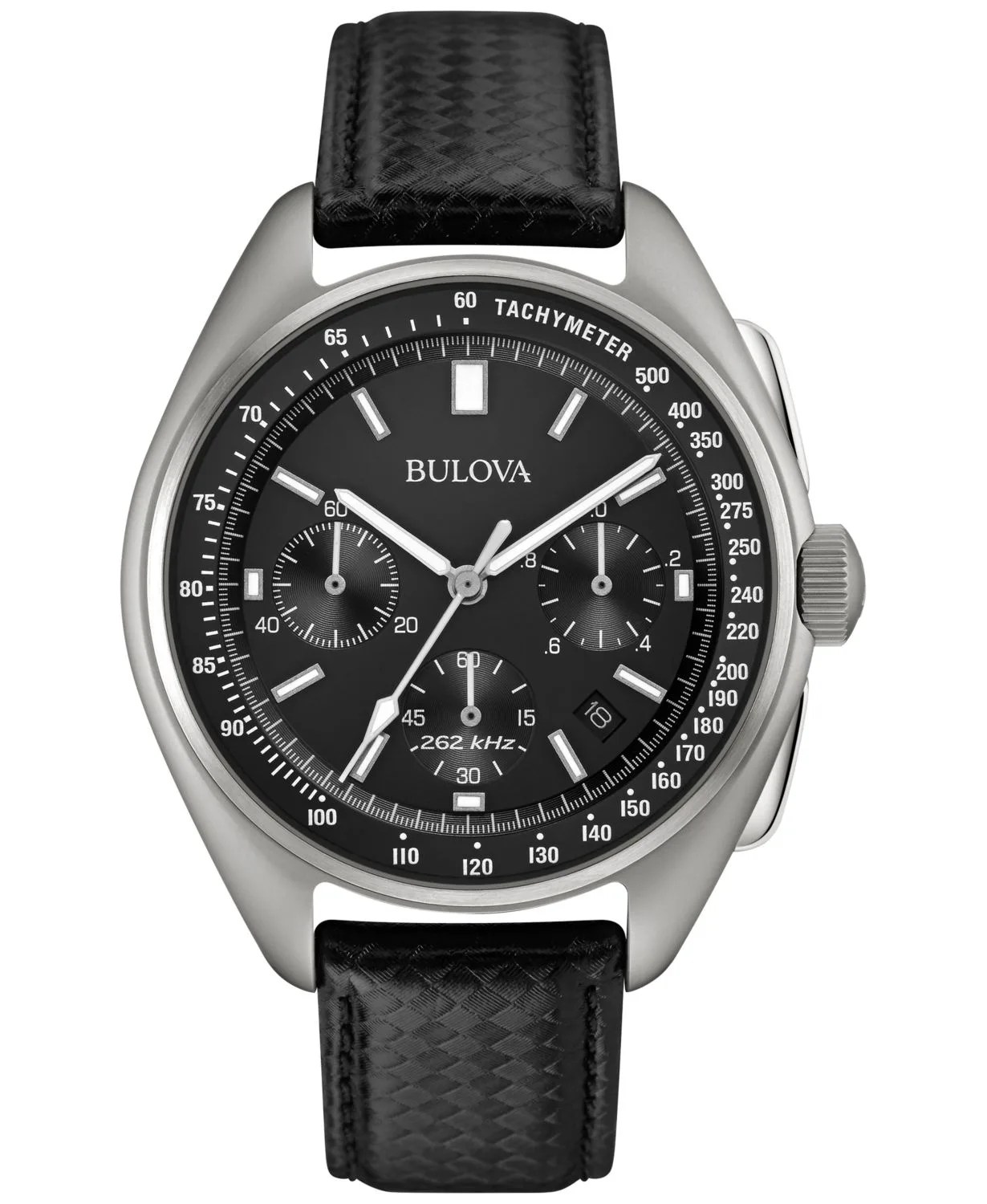 LIMITED EDITION Men's Special Edition Lunar Pilot Chronograph Black Leather Strap & Nylon Strap Watch 45mm 96B251
