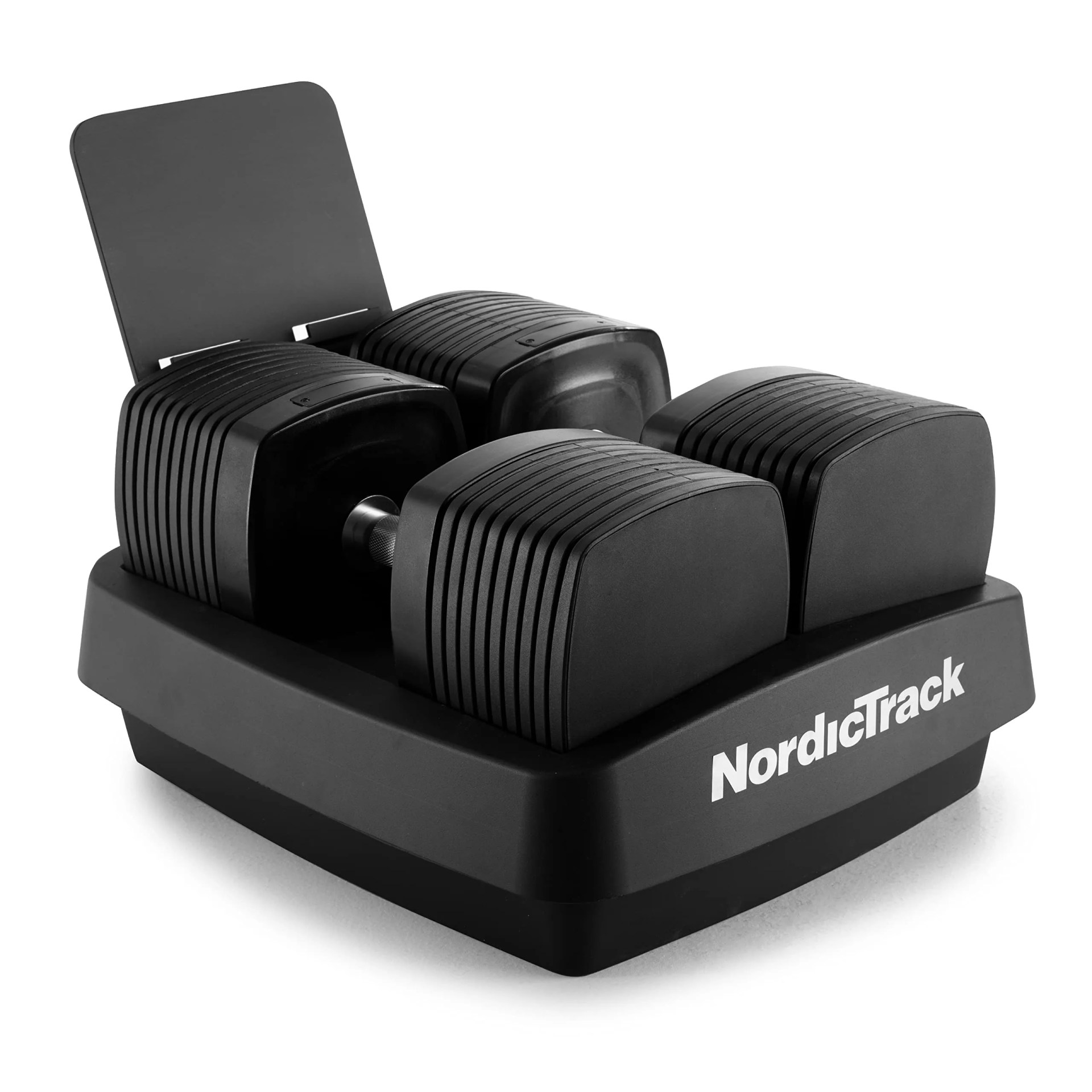 NordicTrack 50 Lb iSelect Adjustable Dumbbells, Works with Alexa, Sold as Pair