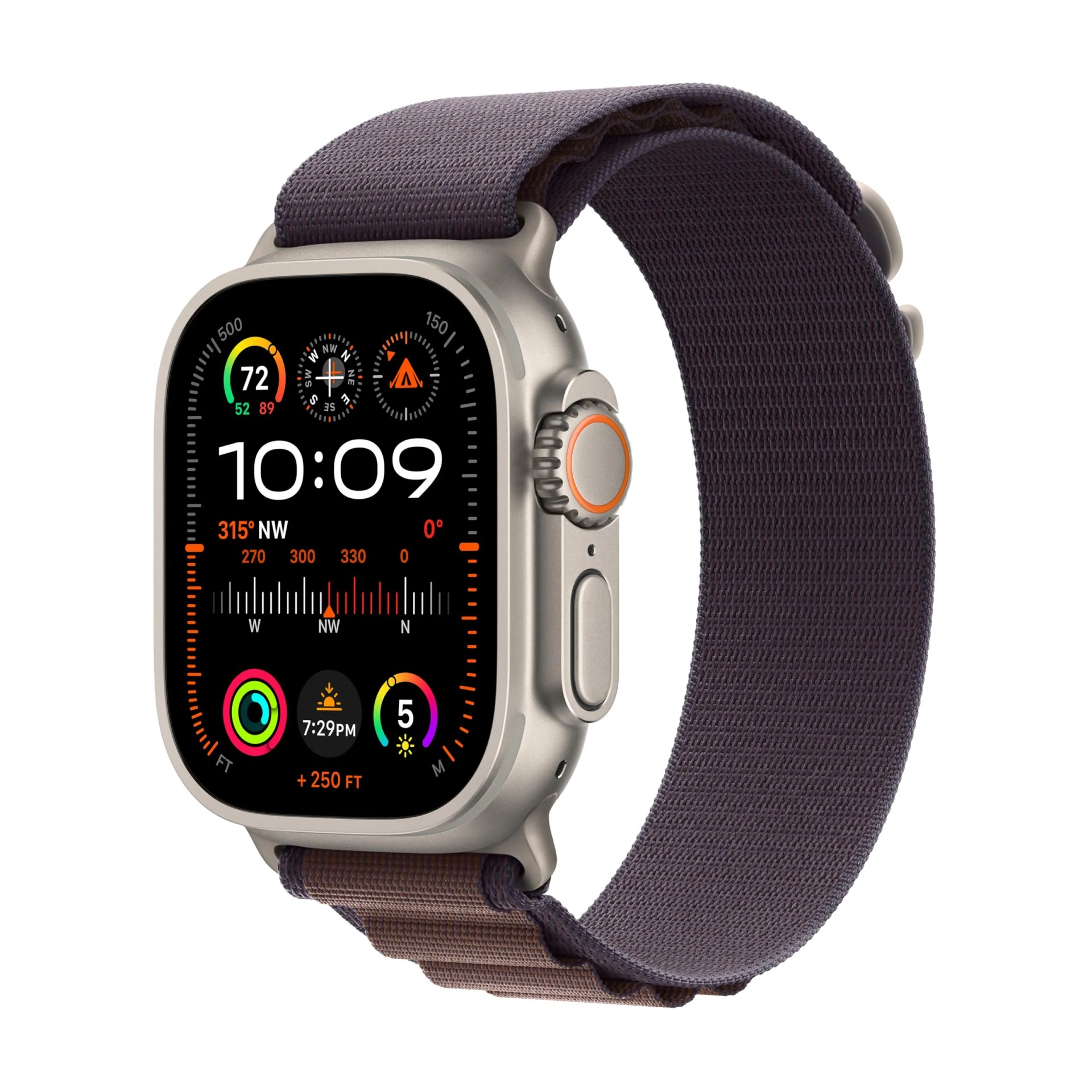 Apple Watch Ultra 2 [GPS + Cellular 49mm] Smartwatch with Rugged Titanium Case & Indigo Alpine Loop Medium. Fitness Tracker, Precision GPS, Action Button, Extra-Long Battery Life, Carbon Neutral
