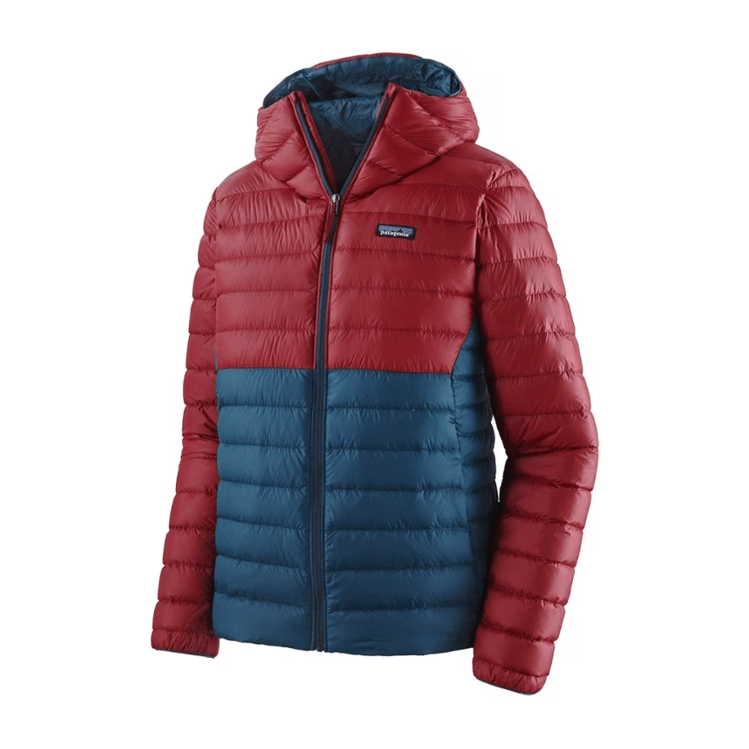 a red and blue jacket