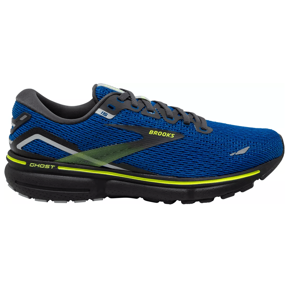 a pair of blue and green tennis shoes