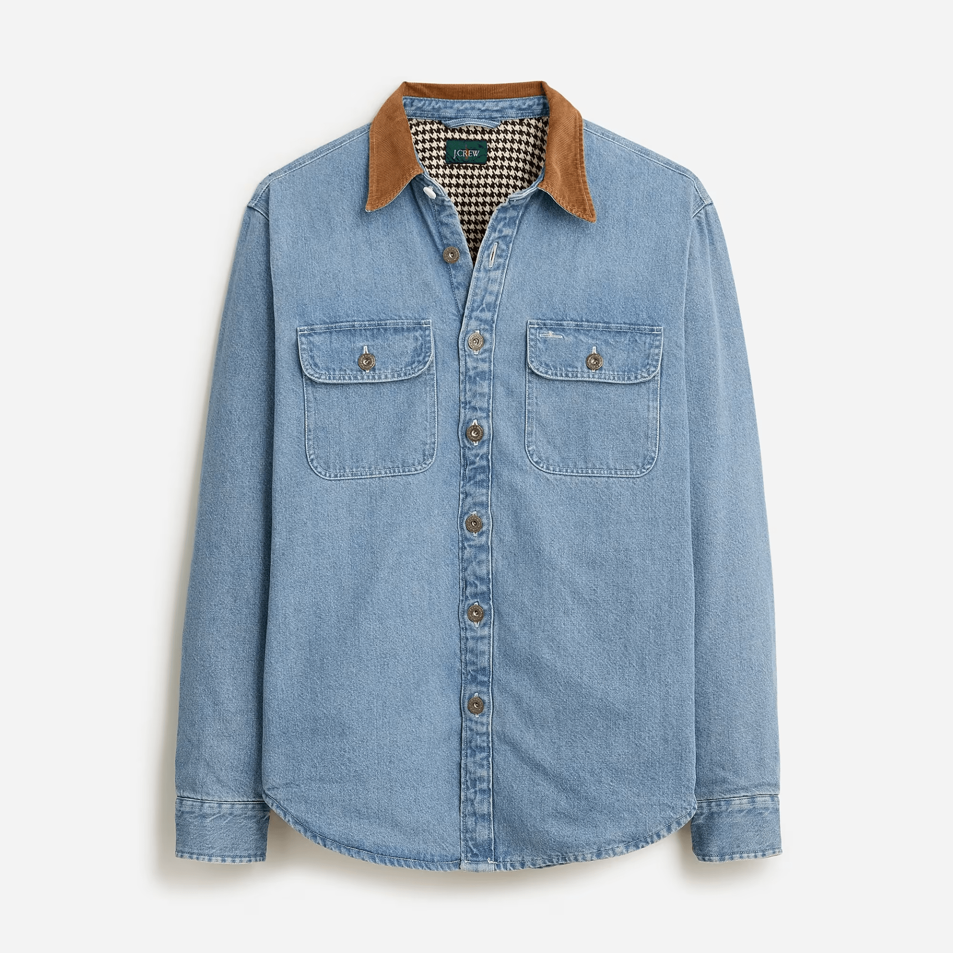a blue shirt with a white background